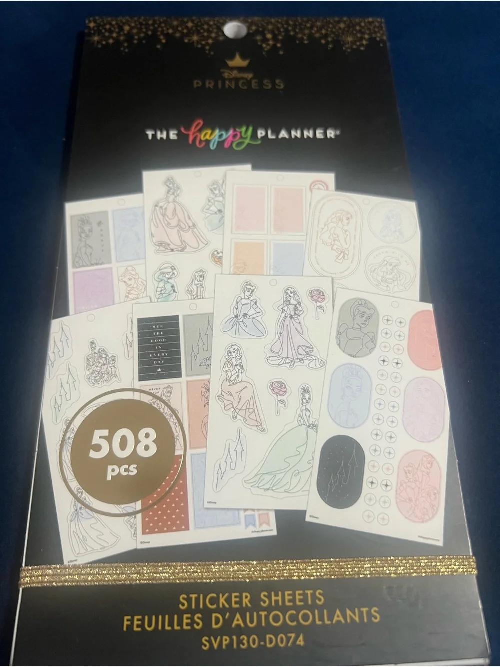 The Happy Planner Disney Princess Sticker Sheets - Pastel Multi-Color